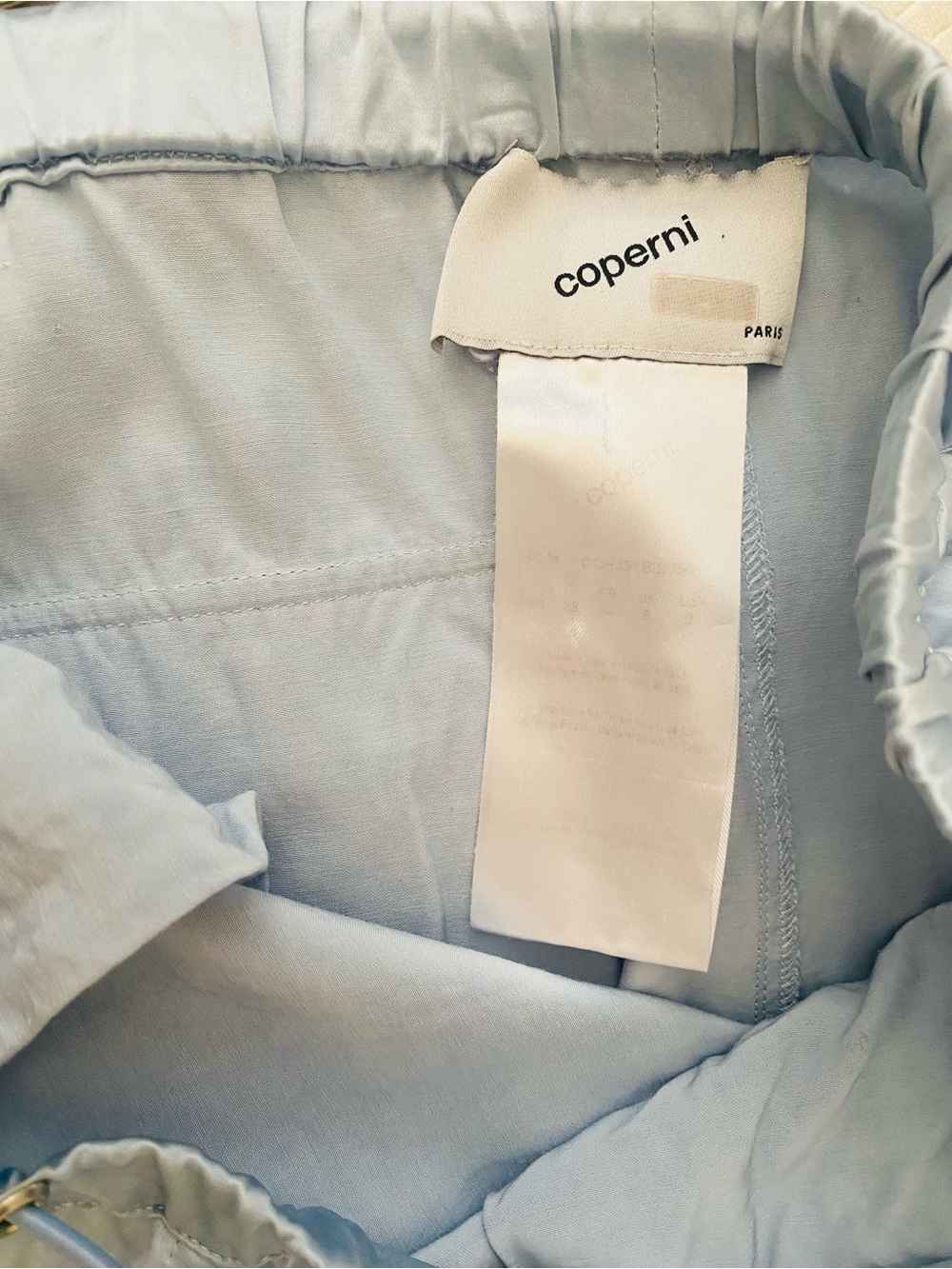 Coperni Light Blue Silk Cargo Maxi Skirt SZ 2 - Picture 8 of 8